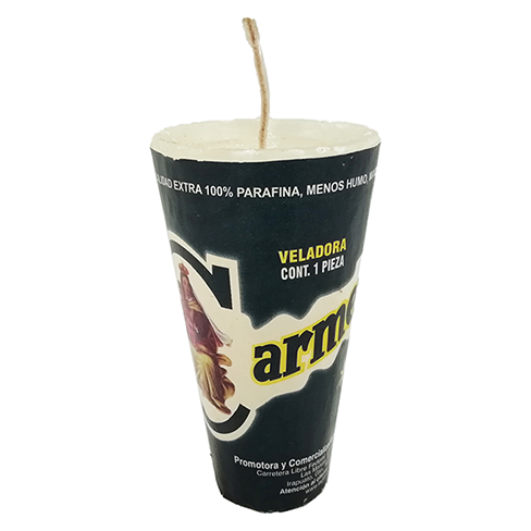 Veladora Carmen #10 1Pz Extra Con Cono
