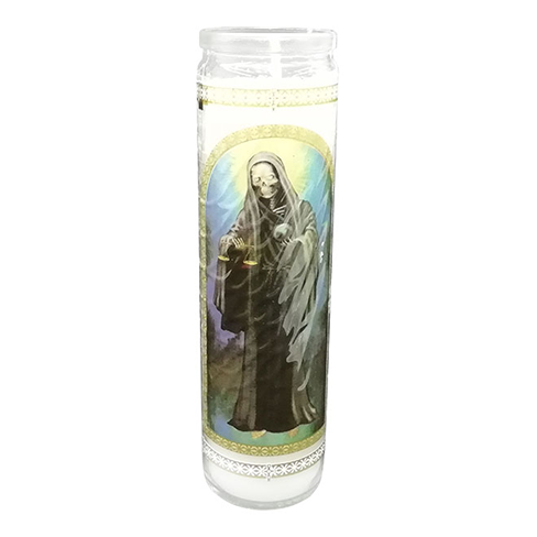 Veladora De Vidrio Luz Eterna 1Pz Santa Muerte                                                      