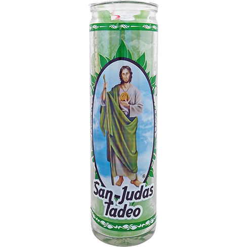 Veladora De Vidrio 100 Legitima 1Pz San Judas Tadeo Ac