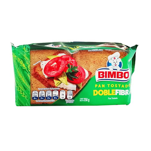 Pan Tostado Bimbo 250Gr Doble Fibra                                                                 