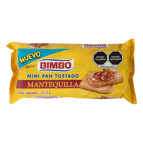 Pan Bimbo 115Gr Tostado Mini Mantequilla