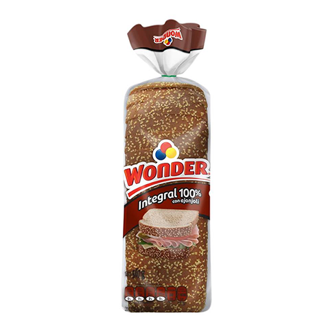 Pan Wonder 567Gr Integral 100% Con Ajonjoli                                                         