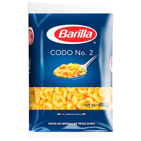 Sopa Barilla 200Gr Codo #2                                                                          