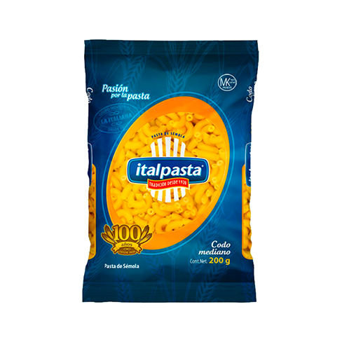 Sopa Italpasta 200Gr Codo Mediano                           