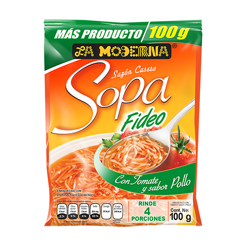 Sopa Moderna 100Gr Fideo Con Tomate                                                                 