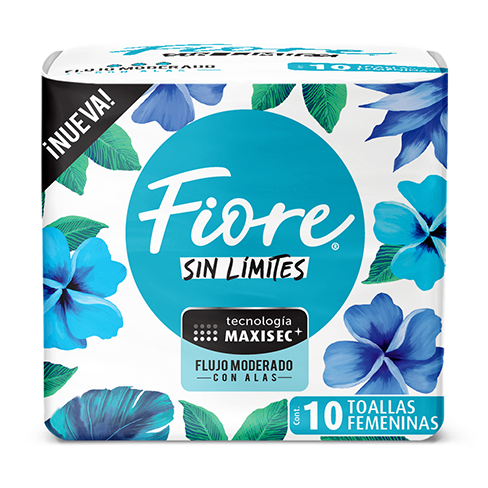 Toalla Femenina Fiore 10Pz Con Alas Manzanilla