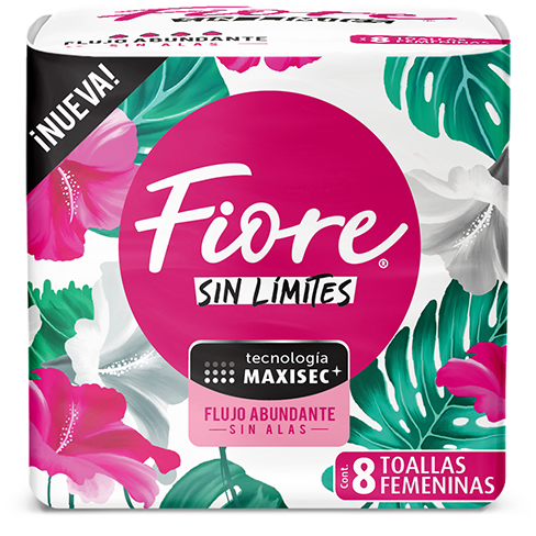 Toalla Femenina Fiore 8Pz Sin Alas Manzanilla Anatomica