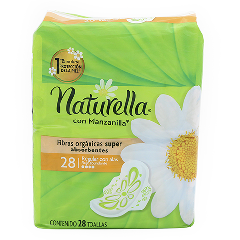 Toalla Femenina Naturella 28Pz Con Alas Regular