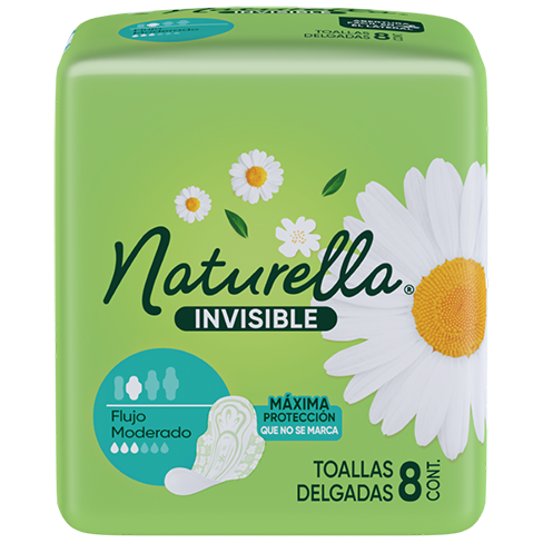 Toalla Femenina Naturella 8Pz Invisible Con Alas