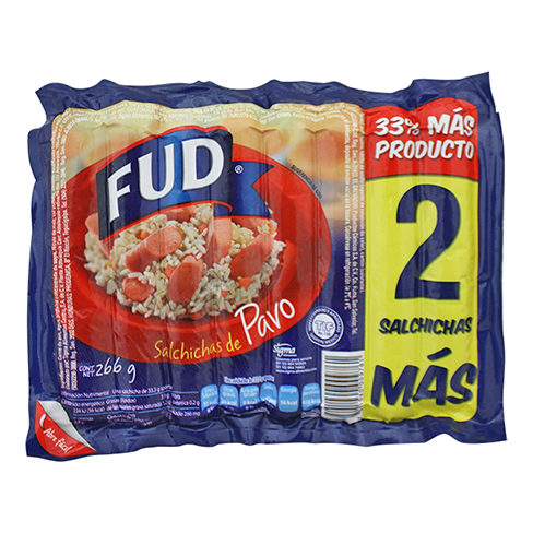 Salchicha Con Pavo Fud 266Gr