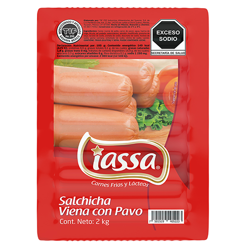 Salchicha Viena Con Pavo Iassa (Granel)