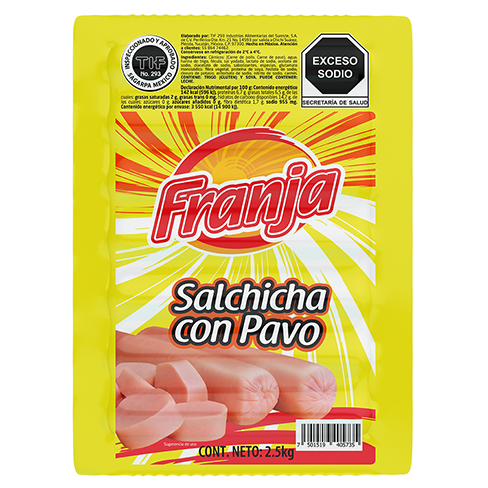 Salchicha Con Pavo Franja (Granel)