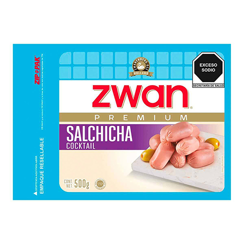 Salchicha De Pavo Zwan Cocktail 500Gr                                                               