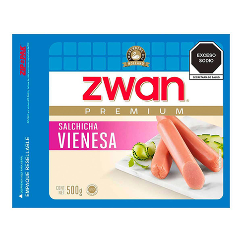 Salchicha Vienesa Zwan 500Gr                                                                        