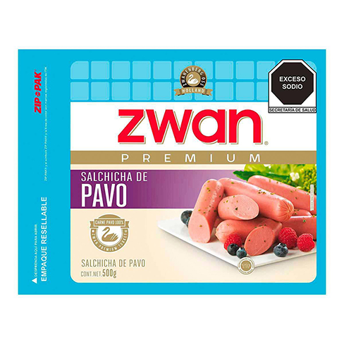 Salchicha De Pavo Zwan 500Gr                                                                        