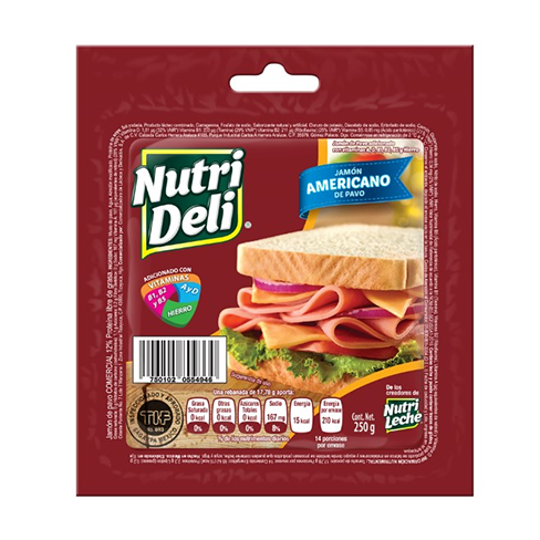 Jamon De Pavo Americano Nutri Deli 250Gr                                                            